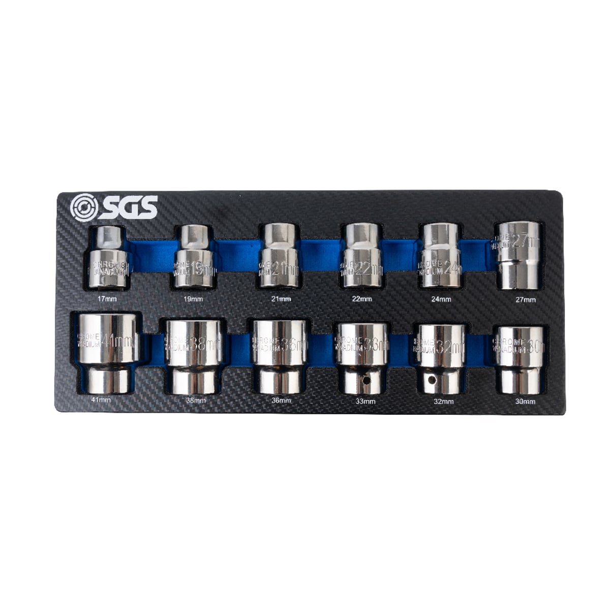 SGS 12pc 3/4in Drive Socket Set | 17mm-41mm | Foam Insert
